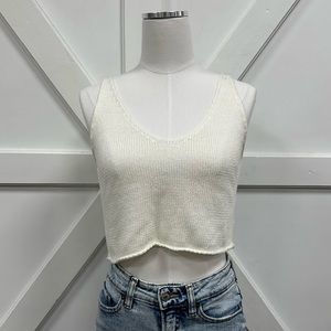 Forever 21 Off White Knit Tank Top